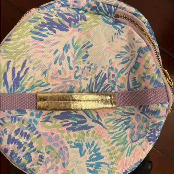 Lilly Pulitzer Purple and Blue Cooler Bag with Floral Design - Picture 5 of 6